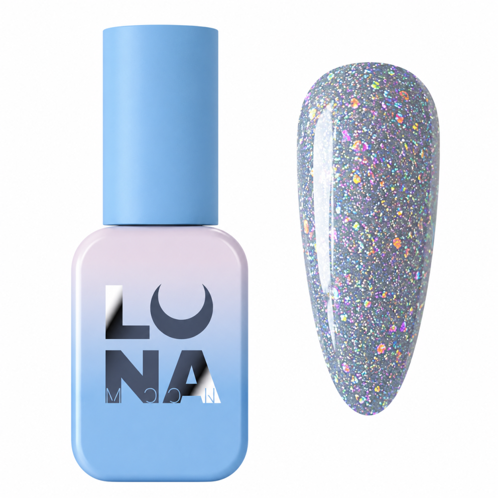 Гель-лак Luna Color Reflection 219 сріблястий з блискітками світловідбиваючий 8 мл