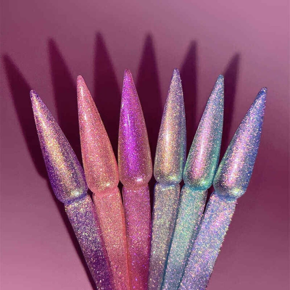 Гель-лак Luna Color Gel 203 бузковий з дрібним рідким шимером та ефектом втирання 8 мл Гель-лак Luna Color Gel 203 бузковий з дрібним рідким шимером та ефектом втирання 8 мл
