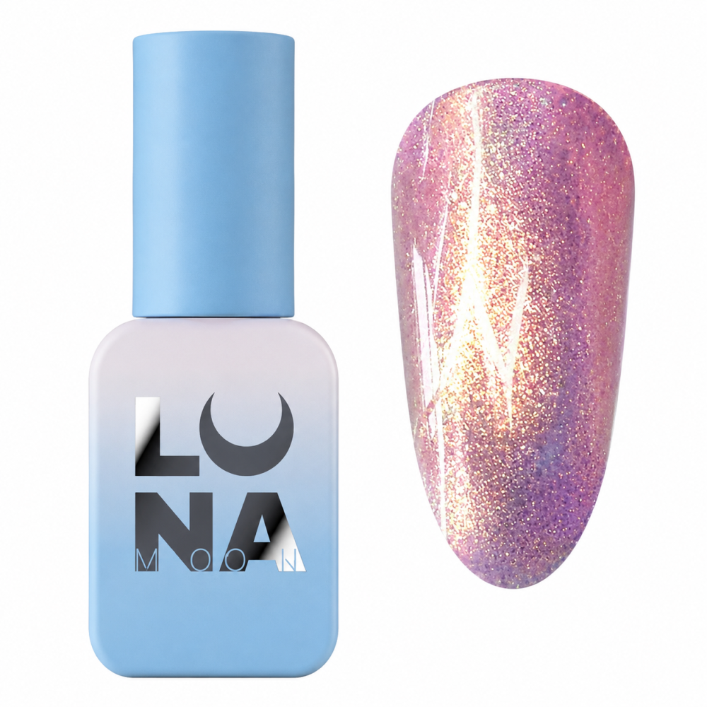 Гель-лак Luna Color Gel 201 рожевий з дрібним рідким шимером та ефектом втирання 8 мл