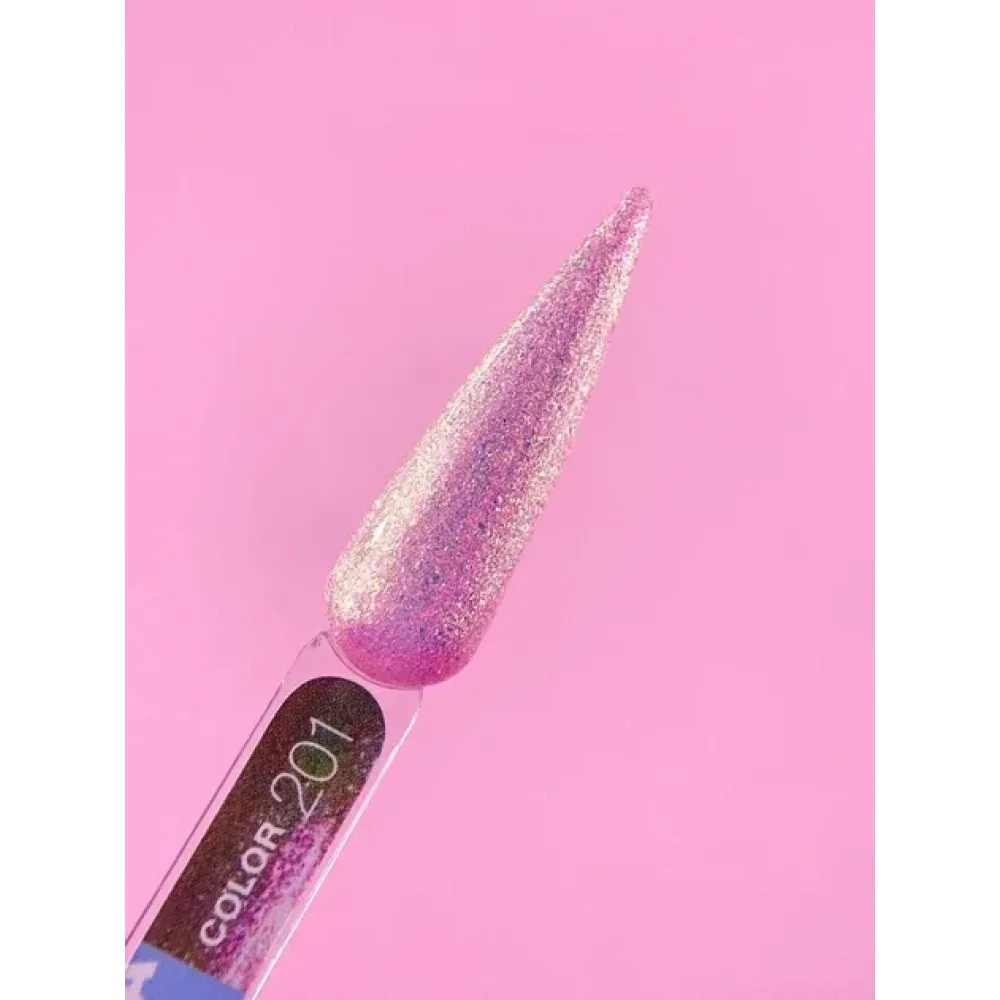 Гель-лак Luna Color Gel 201 рожевий з дрібним рідким шимером та ефектом втирання 8 мл Гель-лак Luna Color Gel 201 рожевий з дрібним рідким шимером та ефектом втирання 8 мл