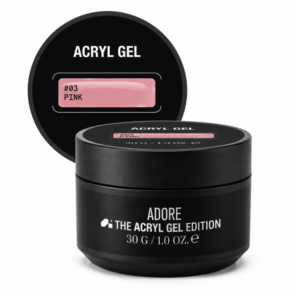 Акрил-гель Adore Professional Acryl Gel 03 Pink светло-розовый в баночке 30 мл