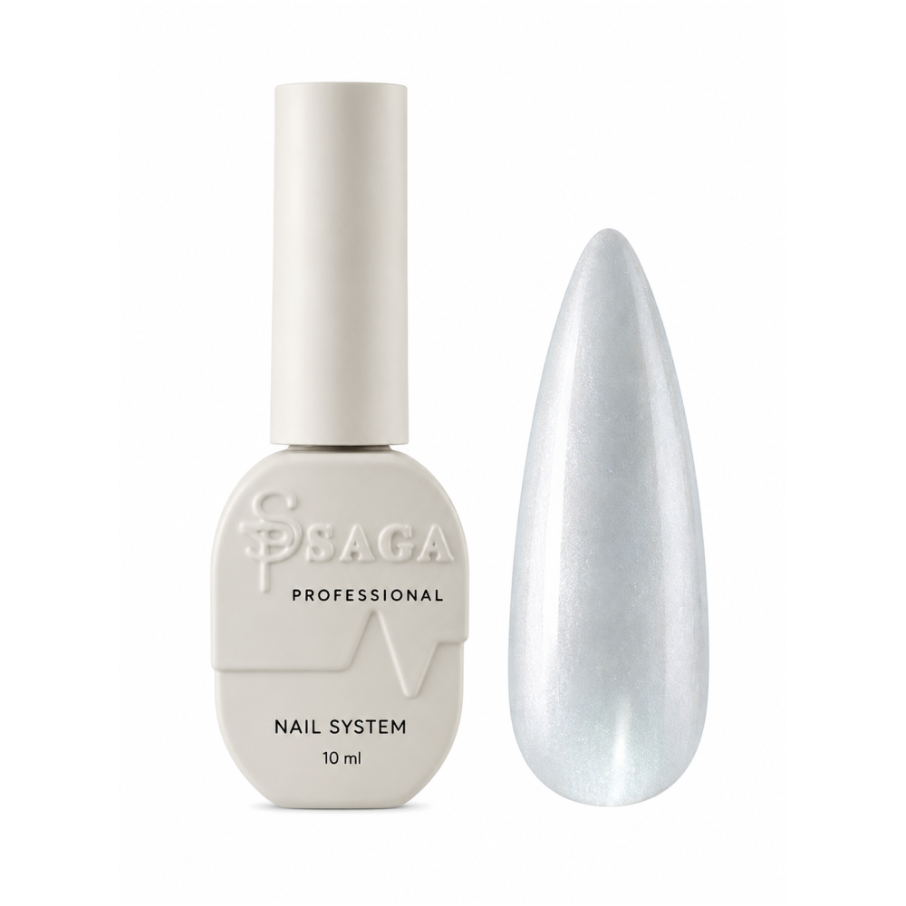 Гель-лак Saga Professional Cat Crystal 06 серебрянный 10 мл