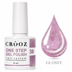 Гель-лак однофазный Crooz One Step Shimmer 030 светло-лиловый с нежными блестящими переливами 8 мл