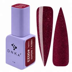 Гель-лак DNKa Polish Gel 1000&1 Nights 0023 светоотражающий бордо полупрозрачный 7 мл Гель-лак DNKa Polish Gel 1000&1 Nights 0023 светоотражающий бордо полупрозрачный 7 мл