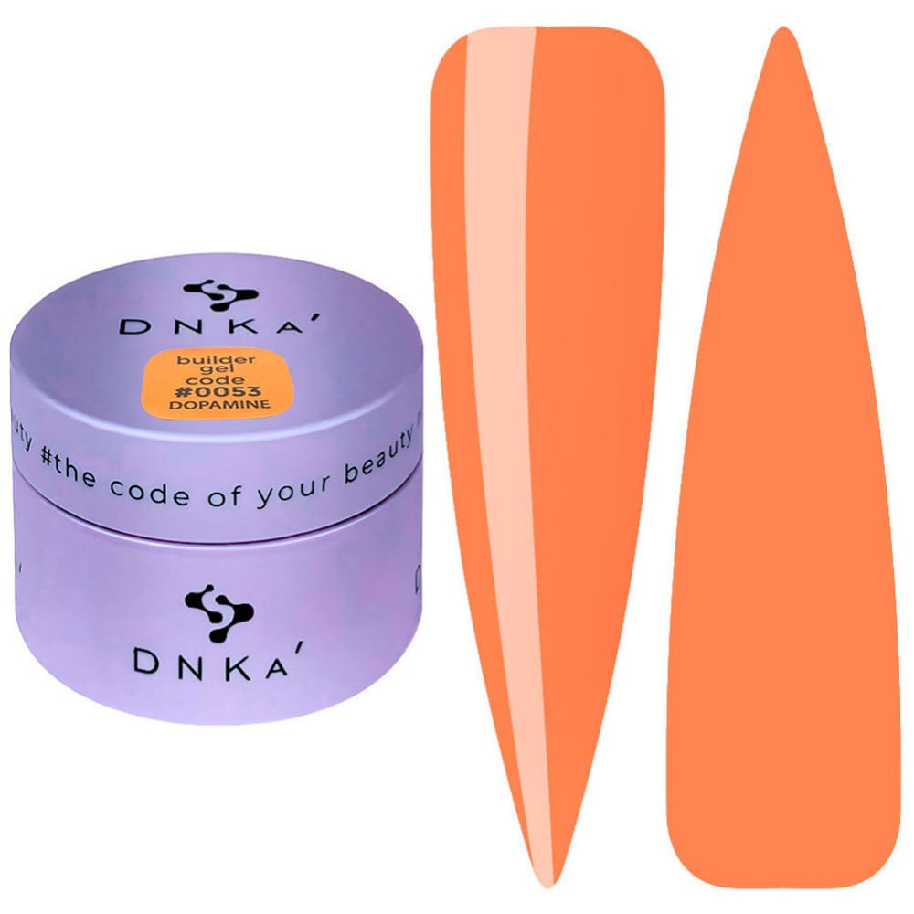 Гель для моделювання DNKa Builder Gel Dopamine 0053 яскравий персиковий 30 мл