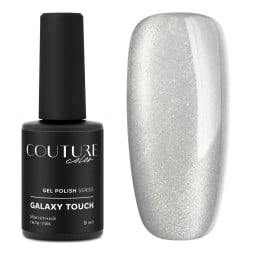 Гель-лак Couture Color Galaxy Touch Cat Eye GT 18 молочно-белый с серебристыми переливами 9 мл