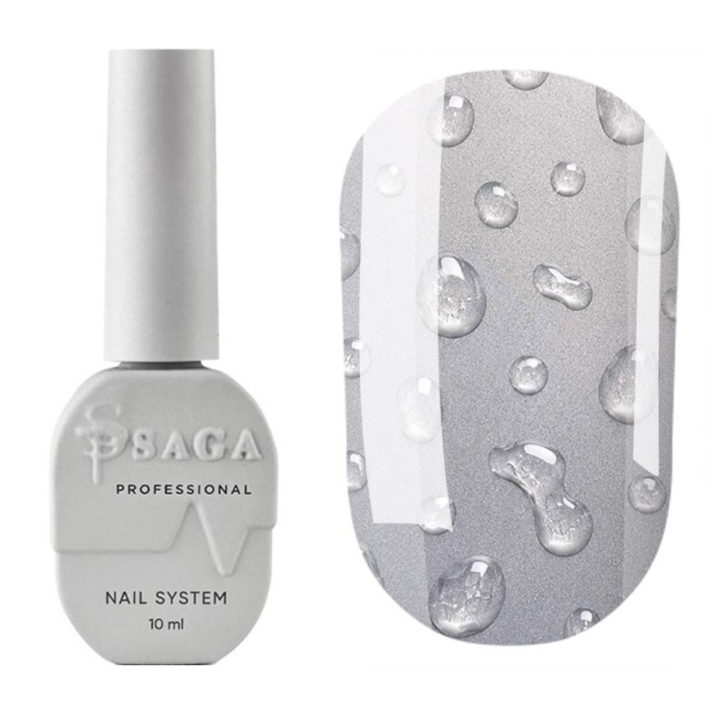 Топ для гель-лака без липкого слоя Saga Professional Top Rain Effect с эффектом капель 10 мл