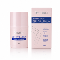 Крем для лица Soika 3D Hyaluron ночной восстанавли... Крем для лица Soika 3D Hyaluron ночной восстанавли...