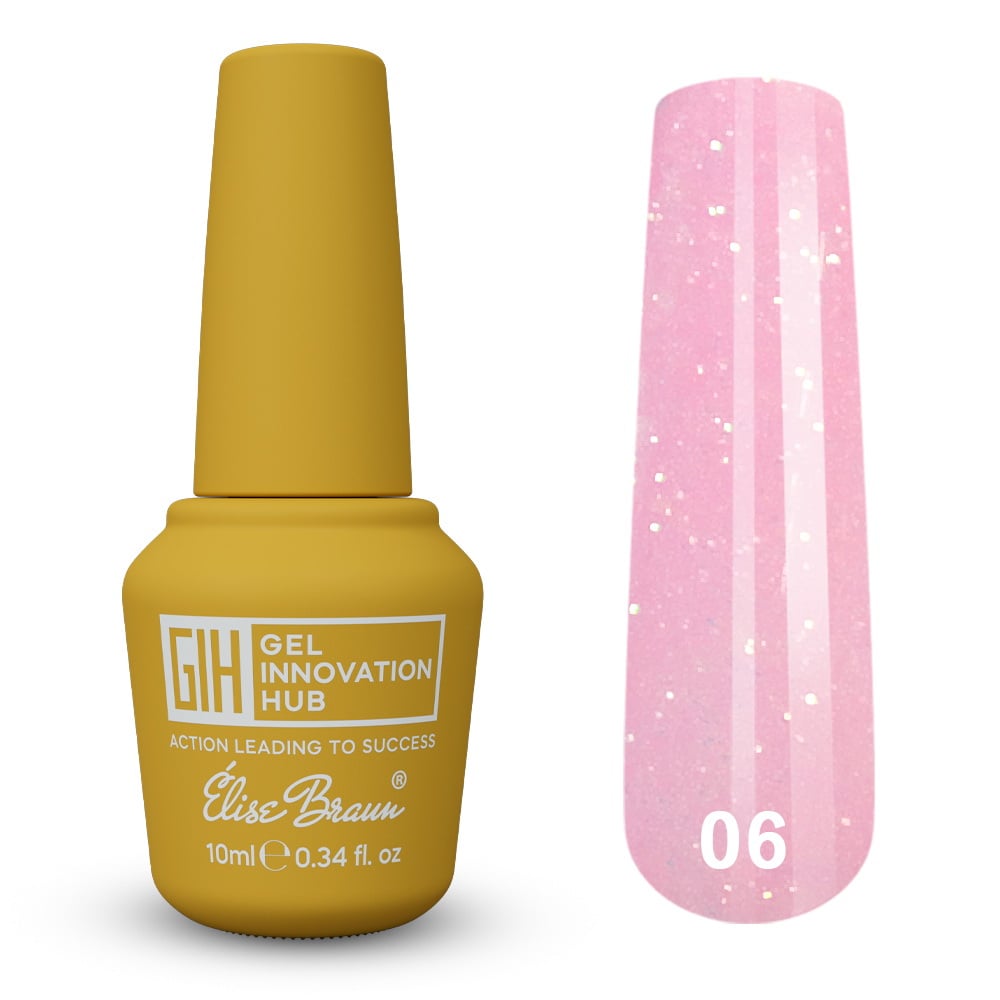 Гель Elise Braun Bottle Gel Diamond 06 для нарощування та моделювання з шимером 10 мл Гель Elise Braun Bottle Gel Diamond 06 для нарощування та моделювання з шимером 10 мл