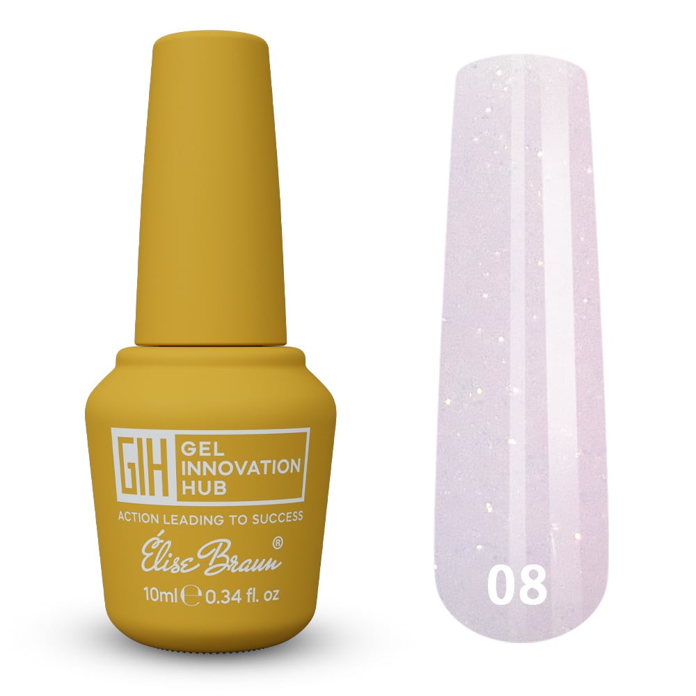 Гель Elise Braun Bottle Gel Diamond 08 для нарощування та моделювання з шимером 10 мл Гель Elise Braun Bottle Gel Diamond 08 для нарощування та моделювання з шимером 10 мл