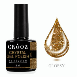 Гель-лак Crooz Crystal Gel 001 светоотражающий золотисто-желтый 8 мл Гель-лак Crooz Crystal Gel 001 светоотражающий золотисто-желтый 8 мл