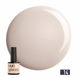 База камуфлююча каучукова для гель-лаку NUB Virgin Base Coat 14 молочно-сірий 8 мл