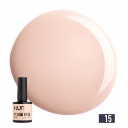 База камуфлююча каучукова для гель-лаку NUB Virgin Base Coat 15 бежевий льон 8 мл