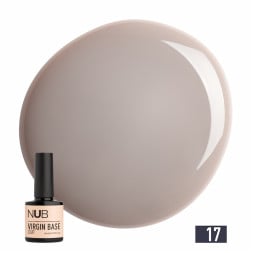 База камуфлююча каучукова для гель-лаку NUB Virgin Base Coat 17 сірий грейдж 8 мл