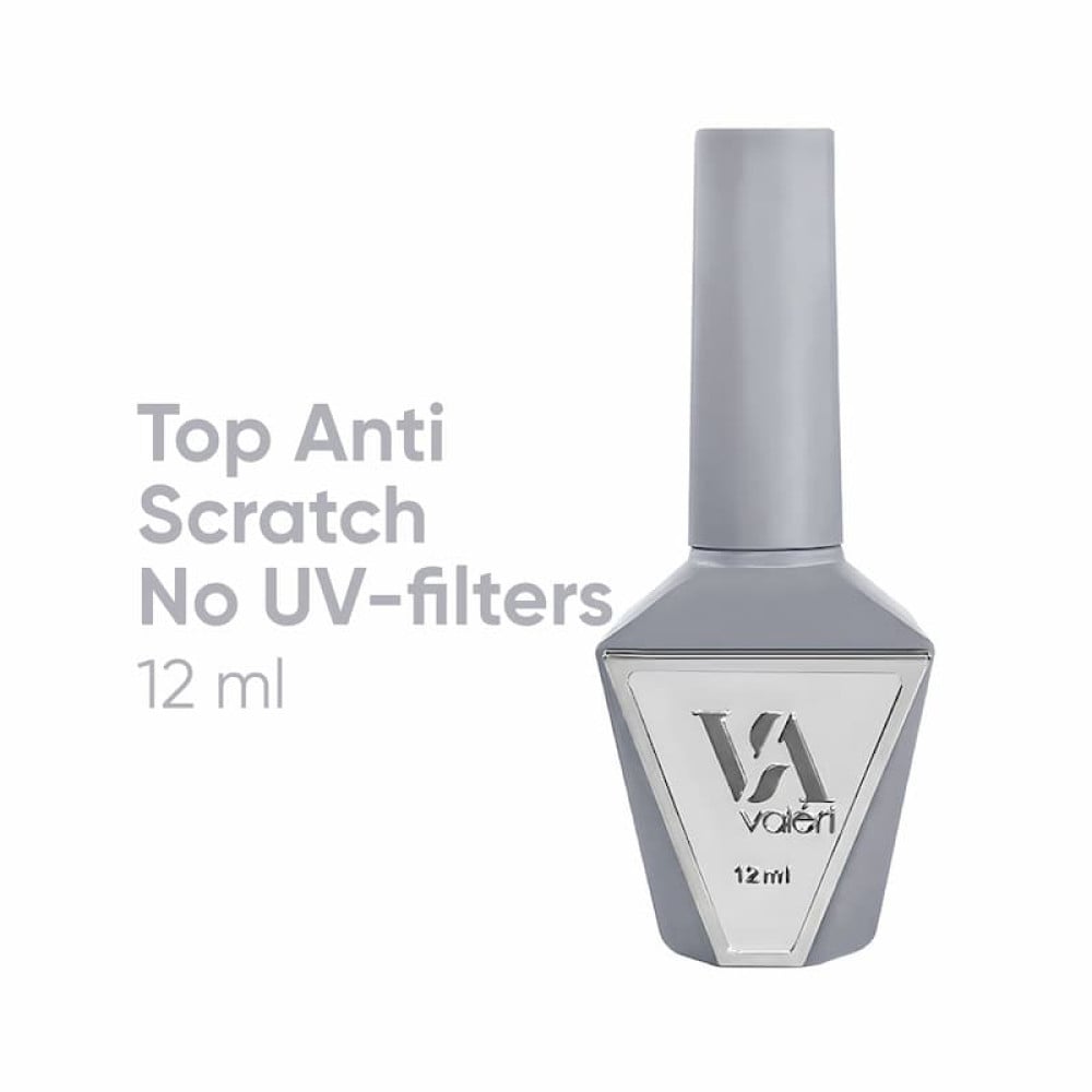 Топ для гель-лаку без липкого шару Valeri Top Anti Scratch No UV-Filters без УФ фільтра 12 мл