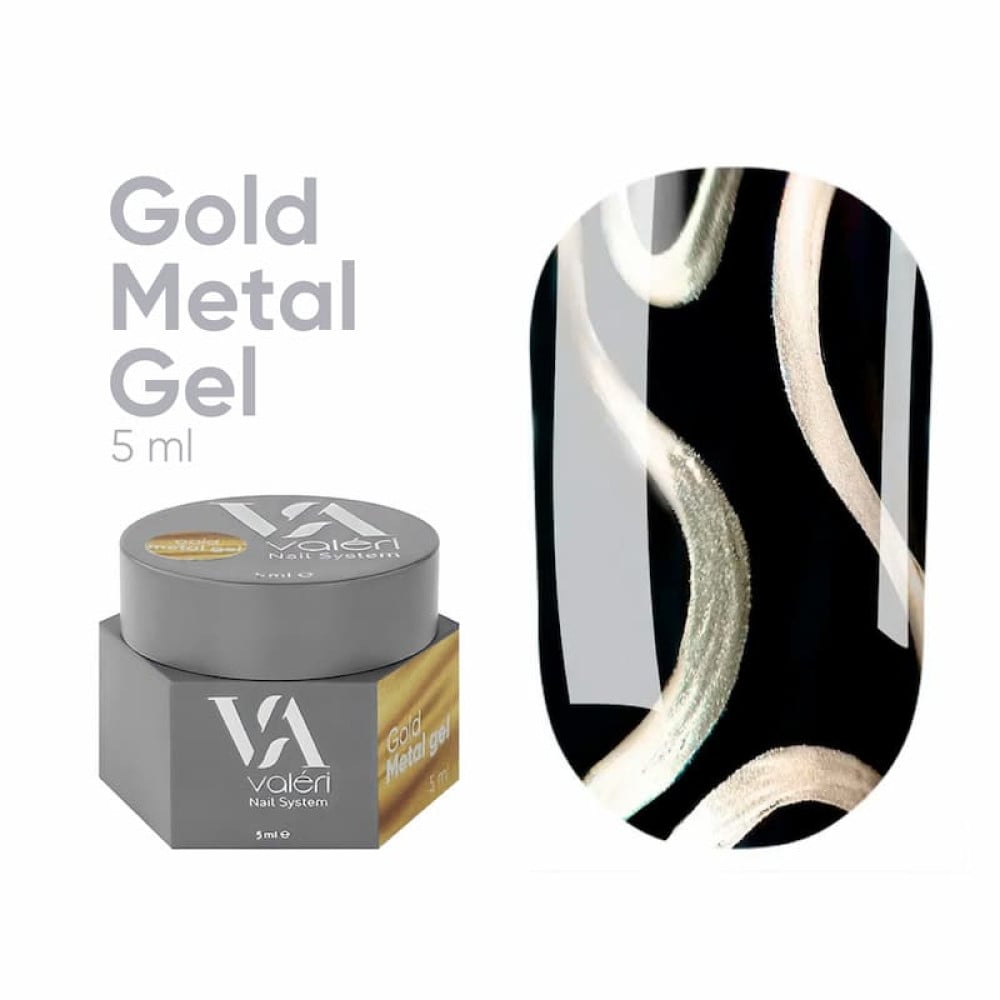 Гель-фарба Valeri Metal Gel Gold золото 5 мл