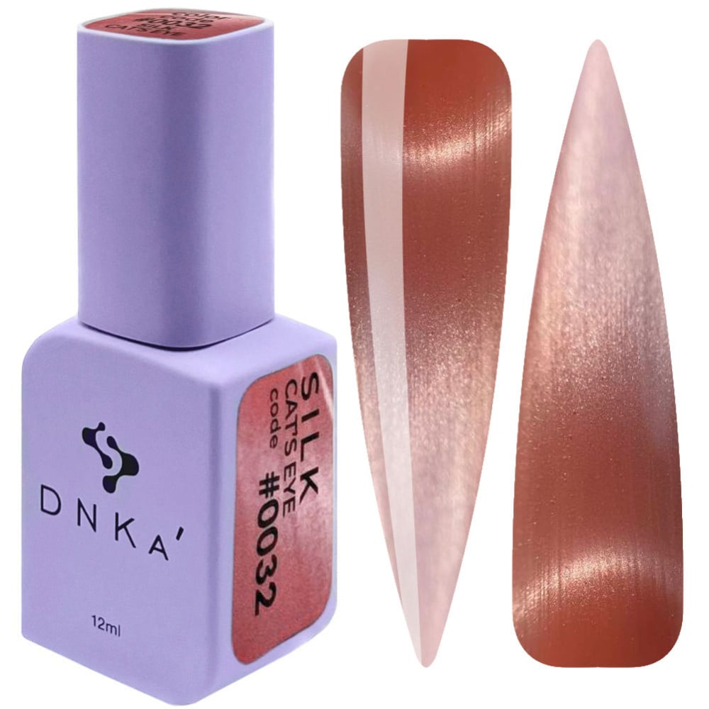 Гель-лак DNKa Polish Gel Cats Eye Silk 0032 рожевий латте 12 мл