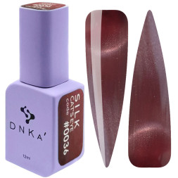 Гель-лак DNKa Polish Gel Cats Eye Silk 0036 каштаново-коричневий 12 мл