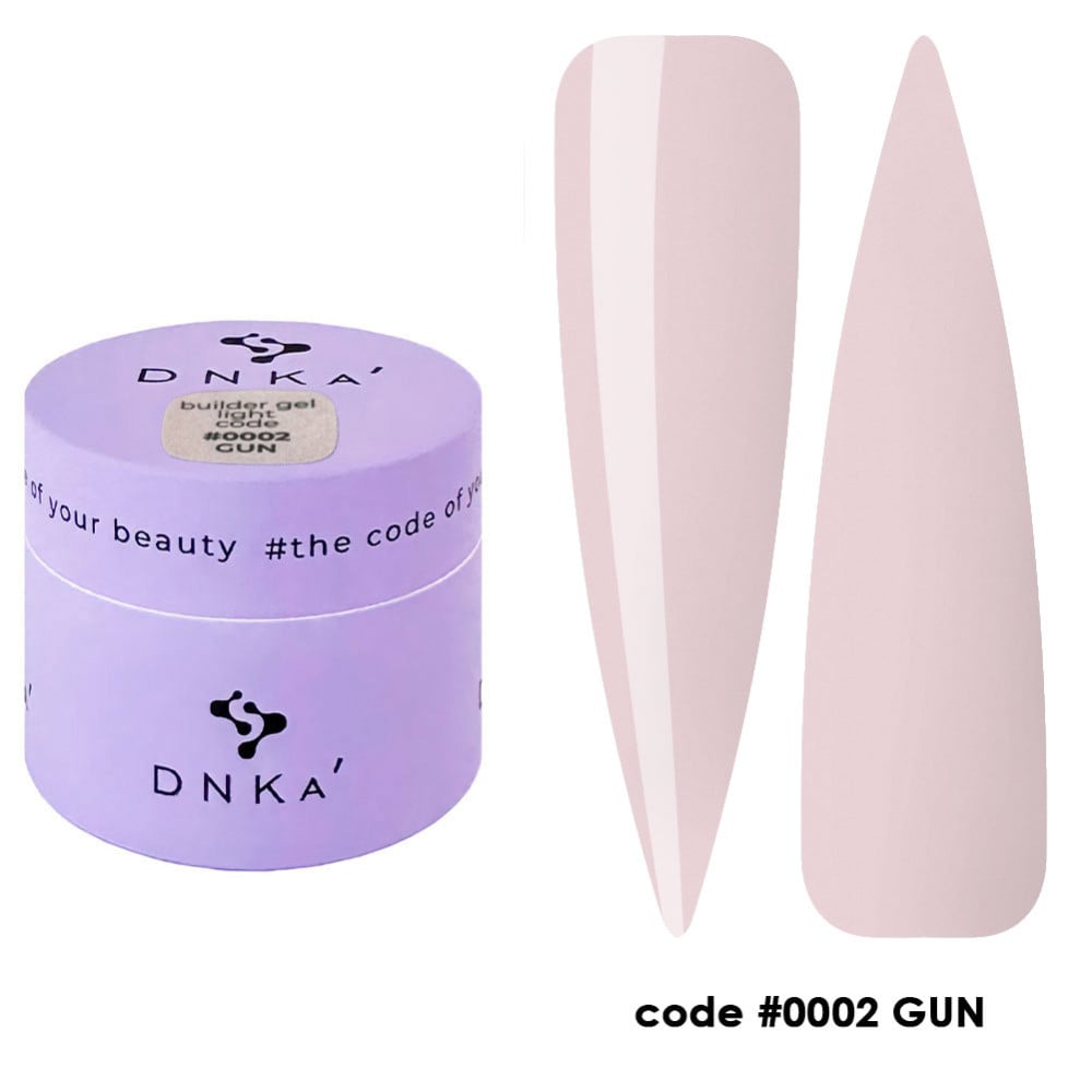 Гель для моделювання DNKa Builder Gel Light 0002 Gun теплий молочно-сірий 15 мл
