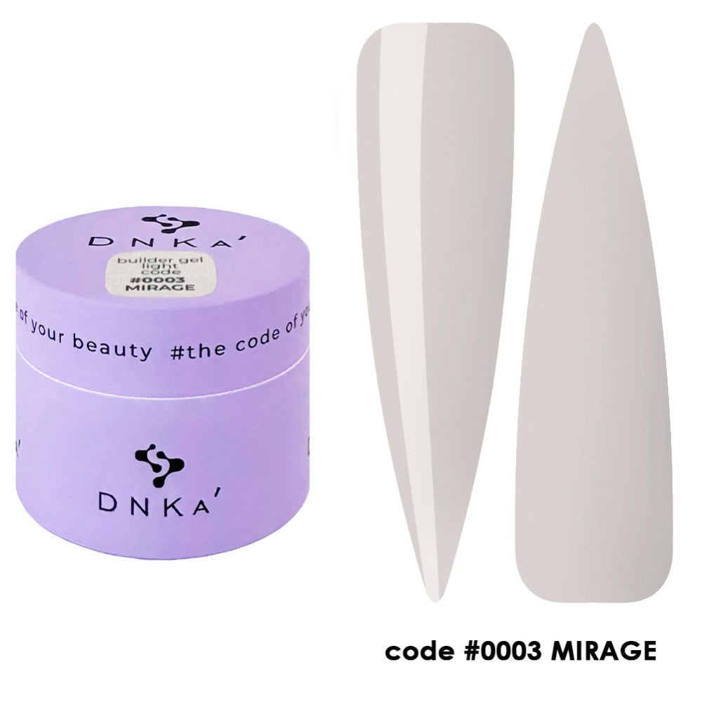 Гель для моделювання DNKa Builder Gel Light 0003 Mirage сіро-бежевий 15 мл