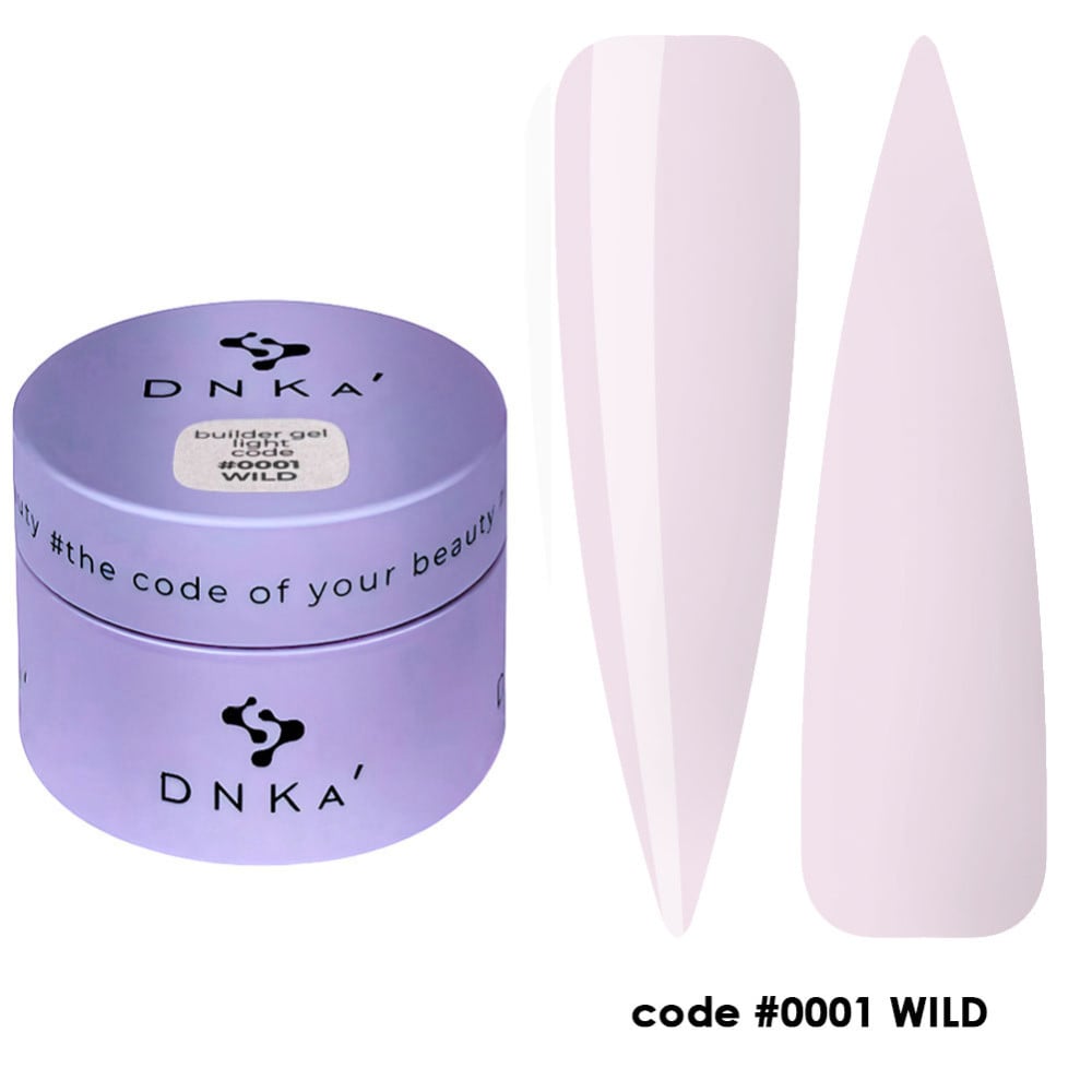 Гель для моделювання DNKa Builder Gel Light 0001 Wild холодний молочно-сірий 30 мл