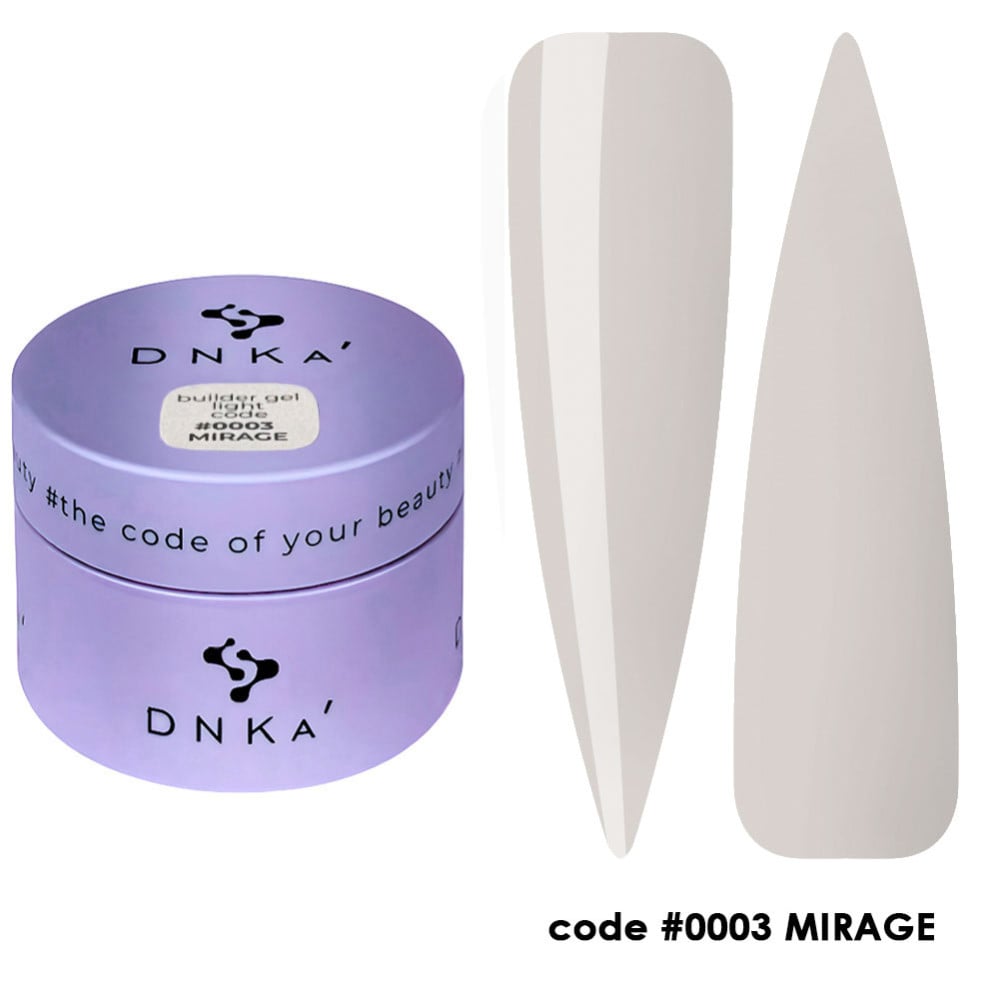 Гель для моделювання DNKa Builder Gel Light 0003 Mirage сіро-бежевий 30 мл