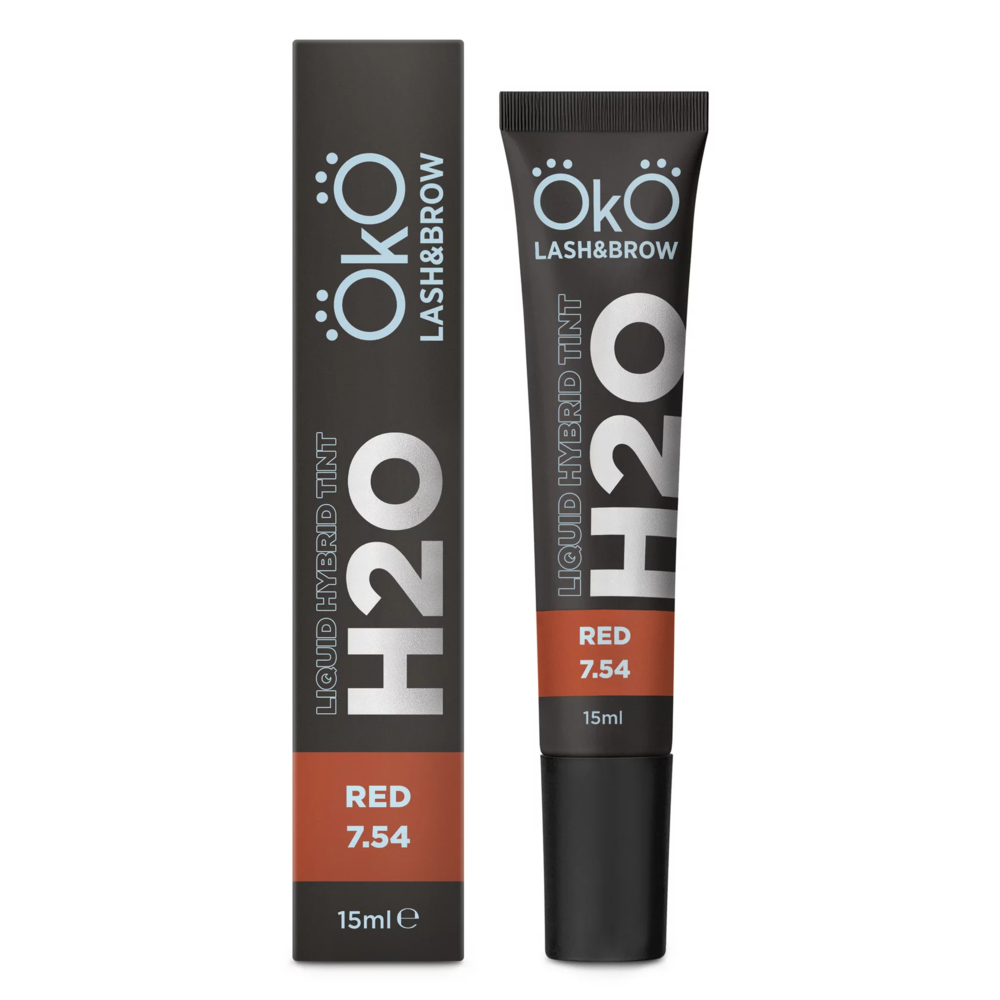 Фарба для брів і вій OKO Liquid Hybrid Tint H20 7.54 Red колір мідно-червоний 15 мл