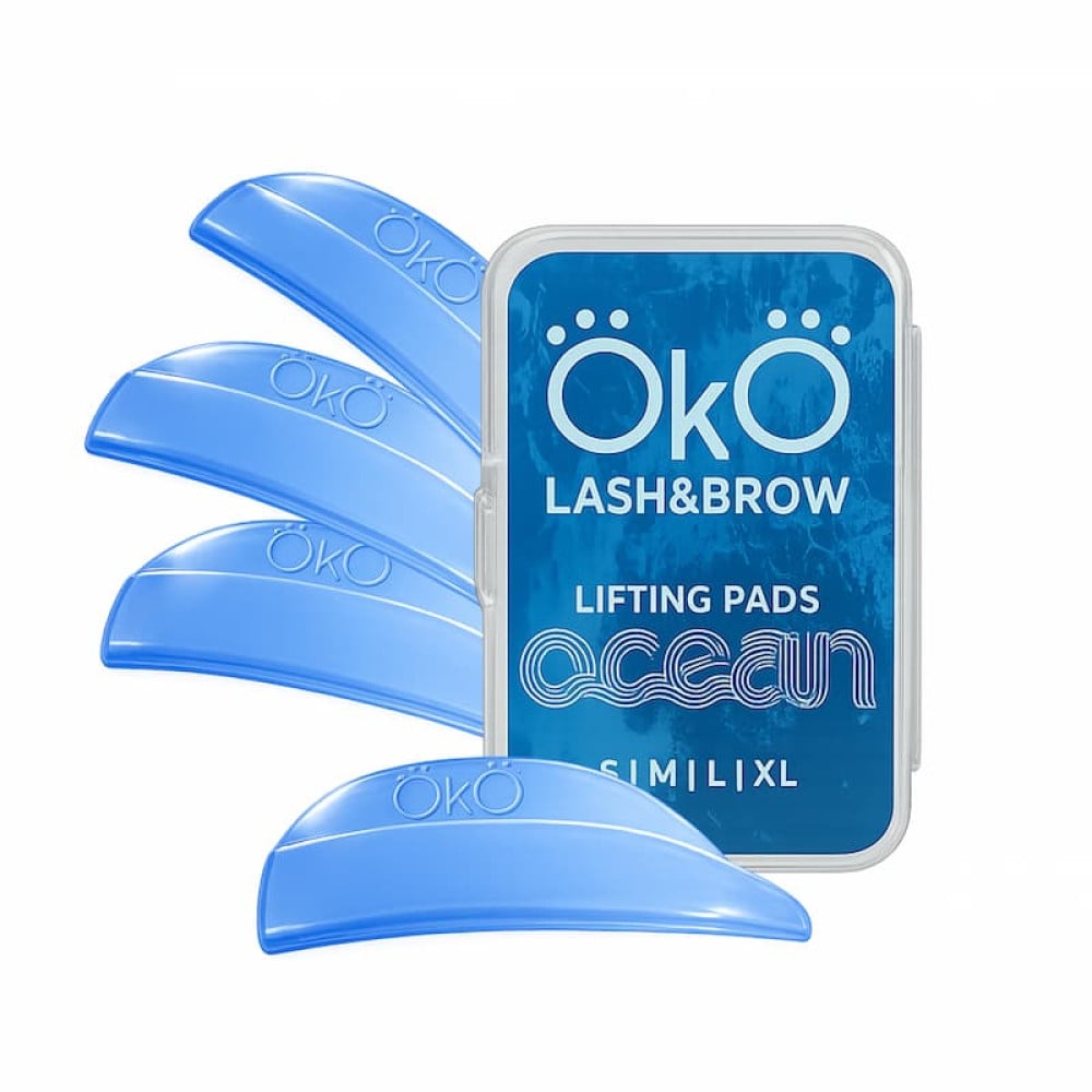 Набір силіконових бігуді для ламінування вій OKO Lash Lifting Pads Ocean розмір S M L XL 4 пари