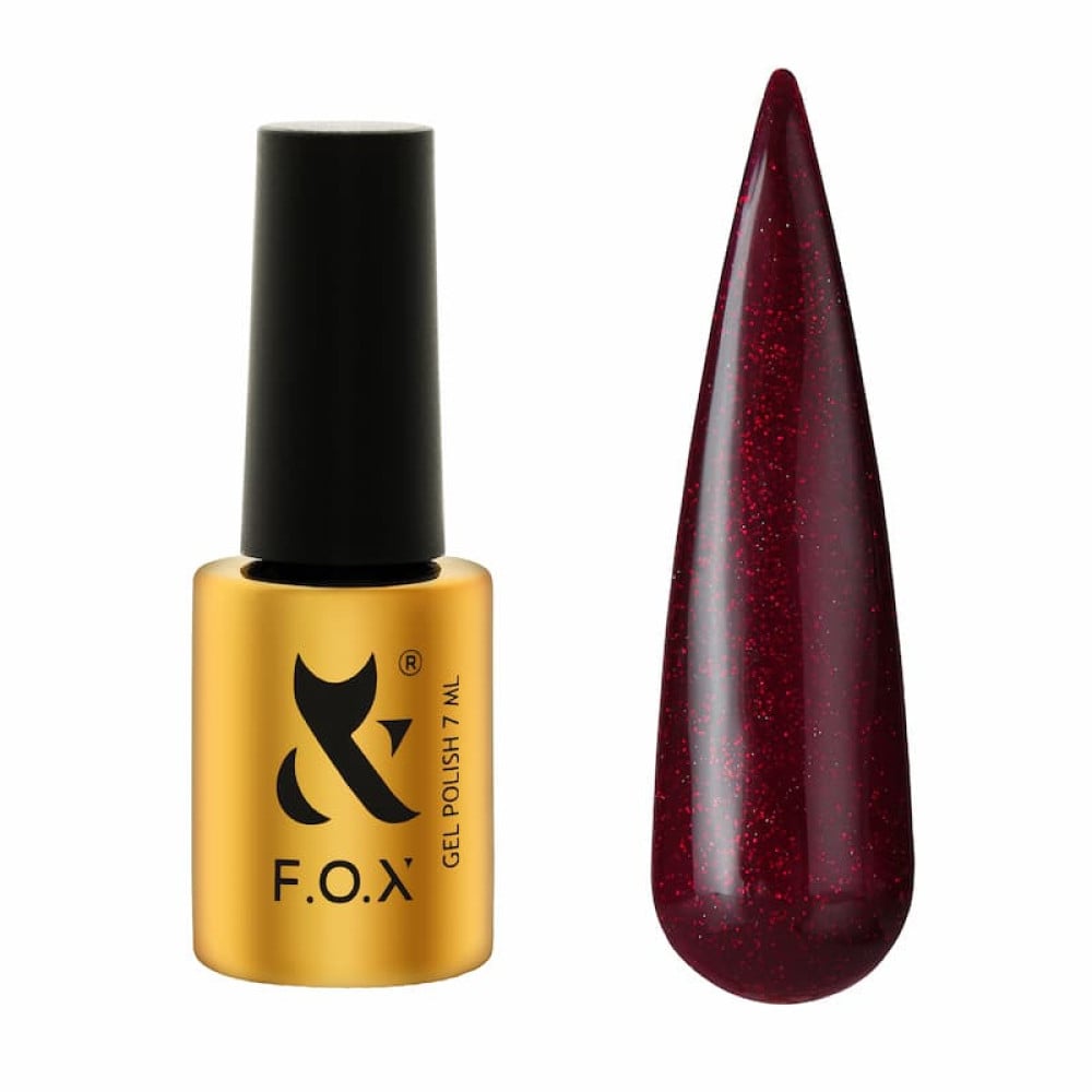 Гель-лак F.O.X Moulin Rouge 002 Cat Eye глибокий темно-рубіновий 7 мл