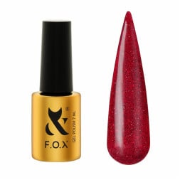 Гель-лак F.O.X Moulin Rouge 007 Brilliance спокійний темно-червоний з поталлю 7 мл Гель-лак F.O.X Moulin Rouge 007 Brilliance спокійний темно-червоний з поталлю 7 мл