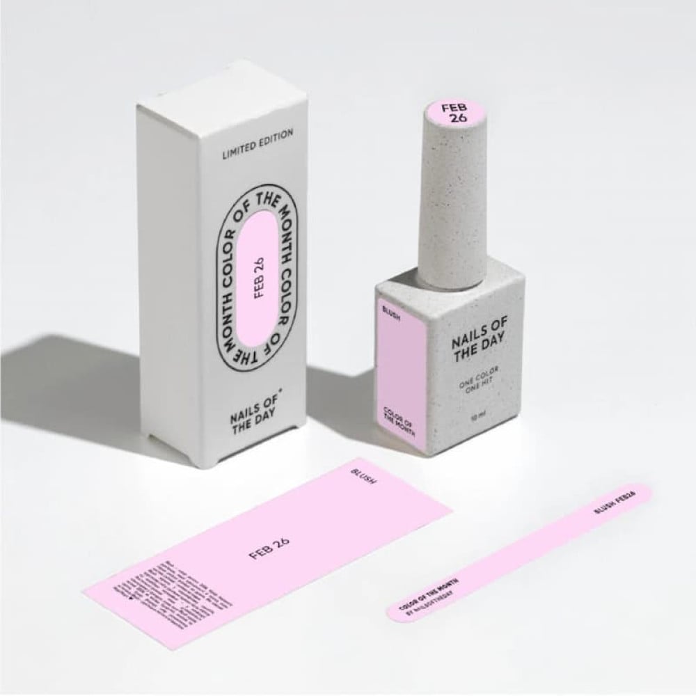 Гель-лак Nails Of The Day Limited Edition Feb 26 Blush пастельно-рожевий 10 мл
