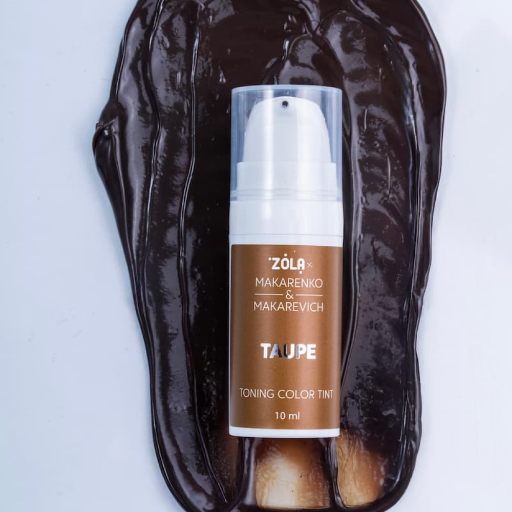 Фарба тонуюча для брів ZOLA x Makarenko x Makarevich Toning Color Tint Taupe колір сіро-коричневий 10 мл