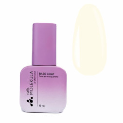 База цветная каучуковая Nails Molekula Base Rubber Color Coat Macaron Pineapple. ананасовый. 12 мл