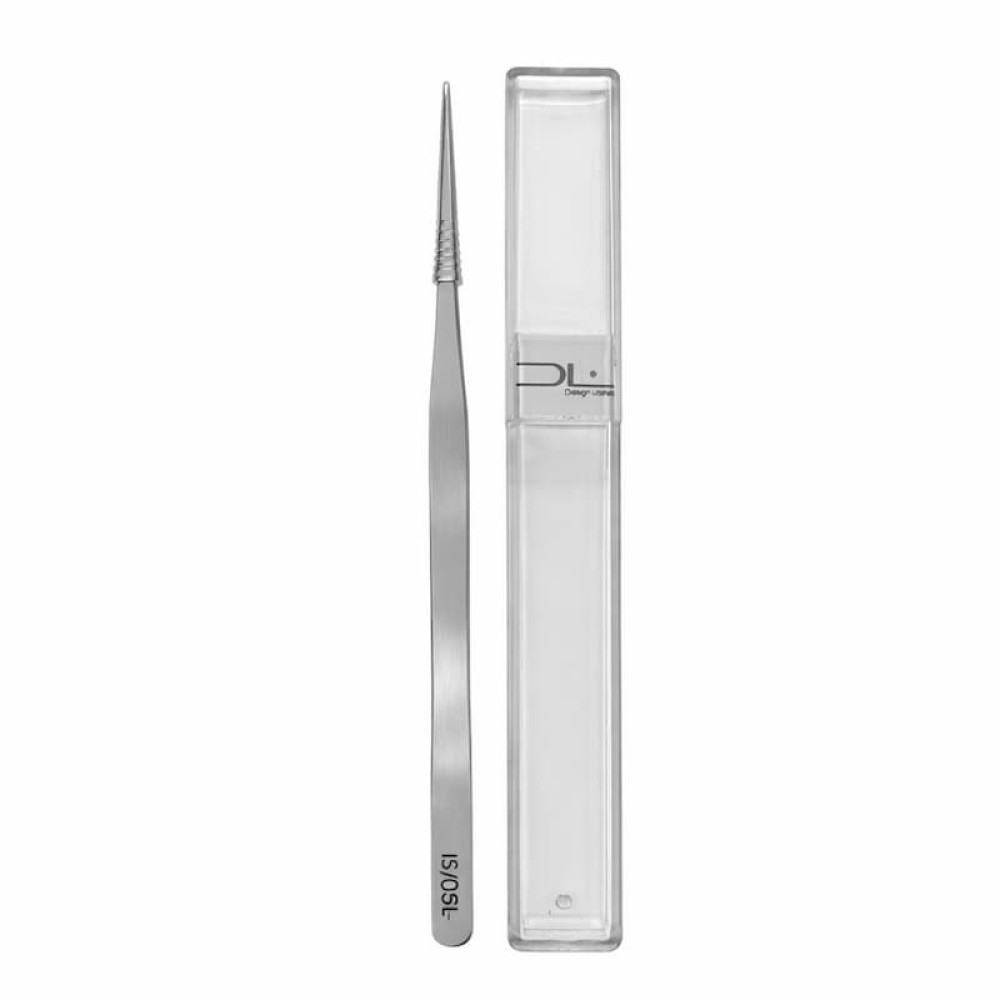 Пінцет Design Lashes для нарощування вій IS/05L-S прямий довгий 14 см
