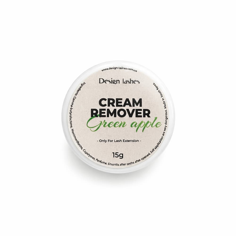 Ремувер для вій кремовий Design Lashes Cream Remover Green Apple зелене яблуко 15 г