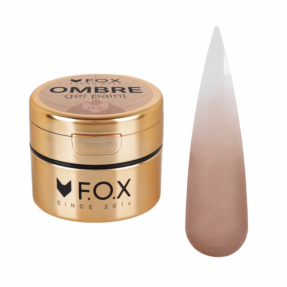 Гель-краска F.O.X Ombre Gel Paint 003 без липкого слоя беж 5 мл