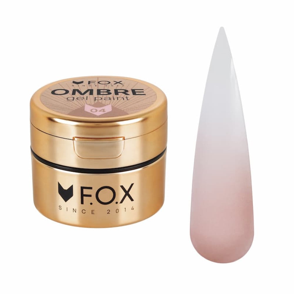 Гель-краска F.O.X Ombre Gel Paint 004 без липкого слоя розовый беж 5 мл