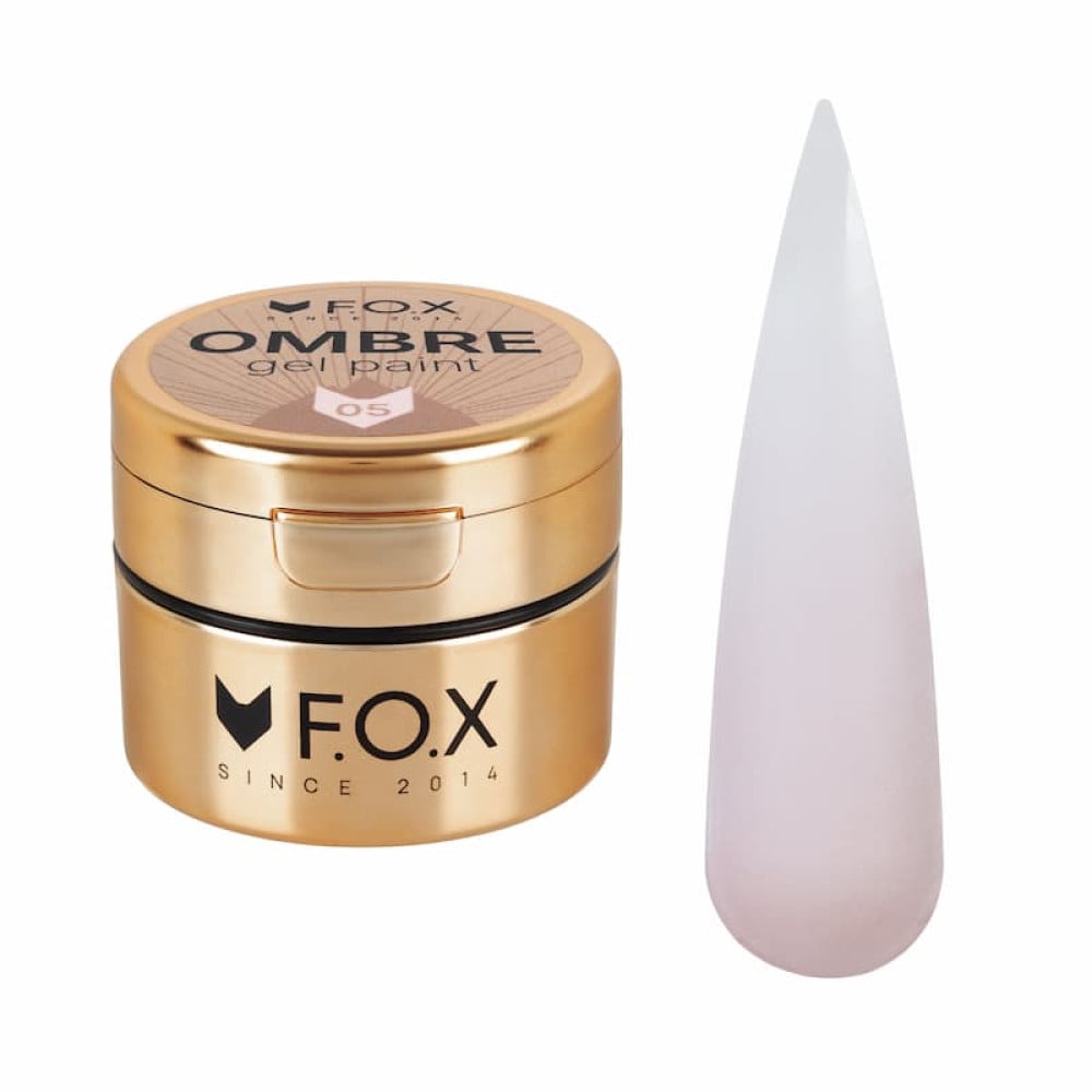 Гель-краска F.O.X Ombre Gel Paint 005 без липкого слоя нюд 5 мл
