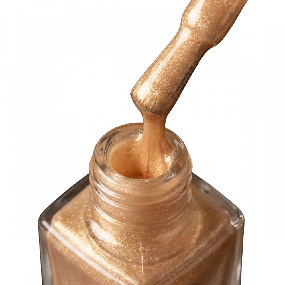Бронзер-догляд для нігтів JOIA vegan Nail Bronzer Sun Glow золотисто-пісочний із ніжним шимером 8 мл