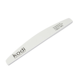 Пилка для нігтів Kodi Professional 180/180 півмісяць 12. колір білий