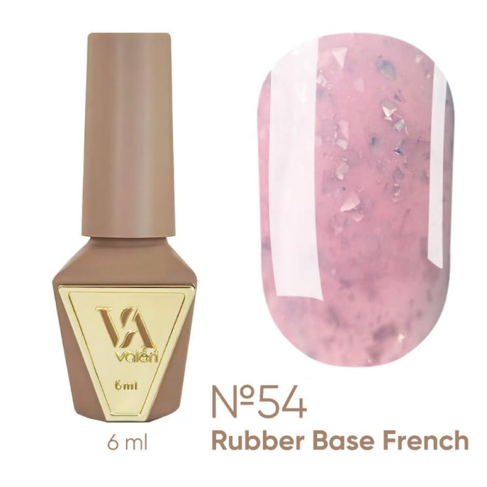 База камуфлююча для гель-лаку Valeri Rubber French Potal Base 054 з поталлю 6 мл