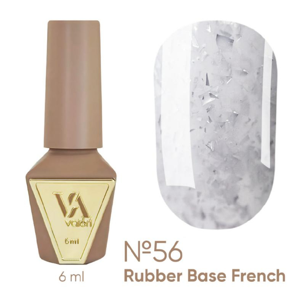 База камуфлююча для гель-лаку Valeri Rubber French Potal Base 056 з поталлю 6 мл