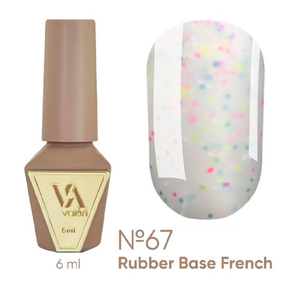 База камуфлююча для гель-лаку Valeri Rubber French Dots Base 067 6 мл