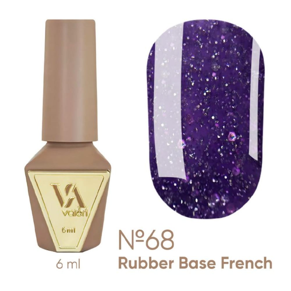 База камуфлююча для гель-лаку Valeri Rubber French Flash Base 068 світловідбиваюча 6 мл