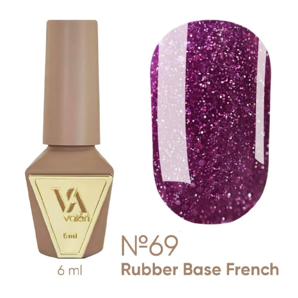 База камуфлююча для гель-лаку Valeri Rubber French Flash Base 069 світловідбиваюча 6 мл