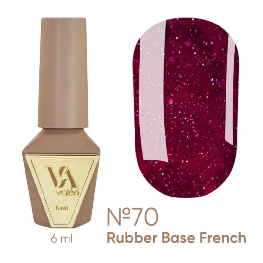 База камуфлююча для гель-лаку Valeri Rubber French Flash Base 070 світловідбиваюча 6 мл