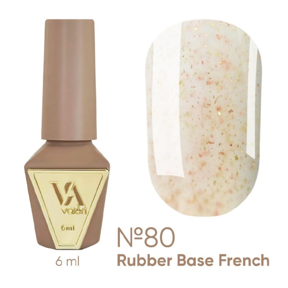 База камуфлююча для гель-лаку Valeri Rubber French Shine Base 080 6 мл