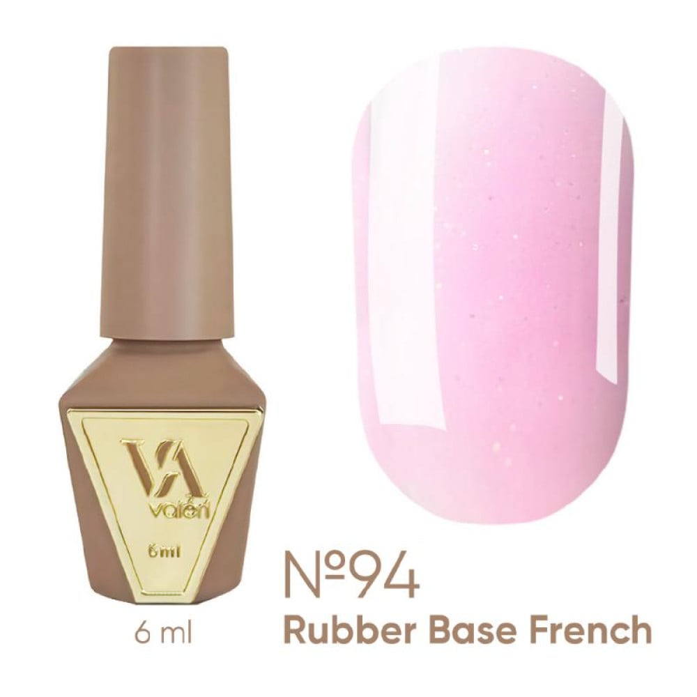 База камуфлююча для гель-лаку Valeri Rubber French Fairy Tale Base 094 з блискітками 6 мл