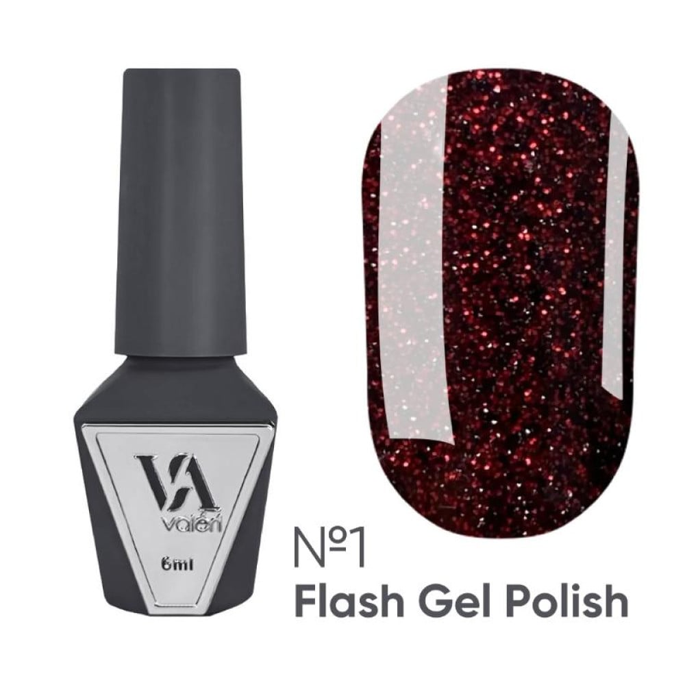 Гель-лак Valeri Flash 001 світловідбиваючий 6 мл