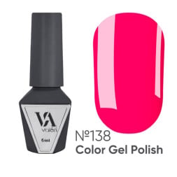 Гель-лак Valeri Color 138 неоновый красно-розовый 6 мл